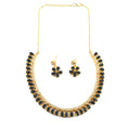 JewarHaat Indian Bollywood Necklace Set AD CZ Elegant Gold Plated Multi Stones Sparkling Crystals Choker with Earrings Fashion Jewellery for Women & Girls - color: Black
