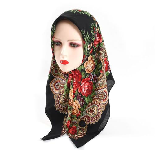 K-Elewon 27.5” Women Medium Square Scarf Head Scarf- 2PCS Neck Scarf Hair Scarf Head Sleeping Wraps Scarfs for Women H07 - color: Se11(2pcs)