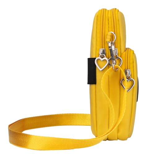 JANKS Small Crossbody Bags for Women Mini Cell Phone Purses Handbag Shoulder Bag - color: 01 Yellow