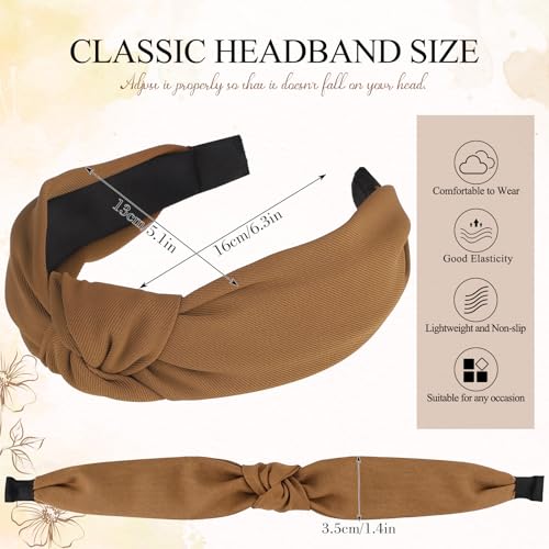 obeoby 8Pcs Fashion Leopard Headbands for Women, Knotted Headbands for Hold Hair Y2k Hair Accessories Set - color: Leopard series