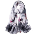 ANDANTINO 100% Silk Long Scarf-Women Large Oblong Shawls with Gift Packed - color: Ink Painting-lotus