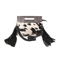 Merbaa Women Natural Cowhide Leather Crossbody Sling Bag With Adjustable Detachable Strap | Shoulder Bag | Handbag - color: Black