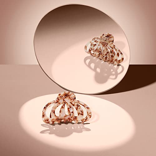 The Hair Edit Jellyfish Clip - Large Tortoise Shell Claw Clip - color: Rose Tortoise