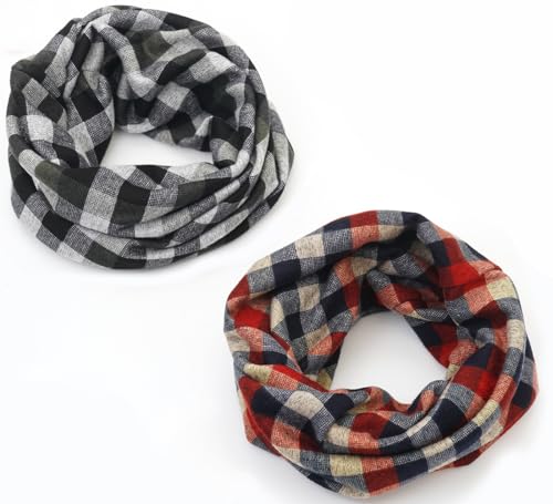 Women's Slouchy Beanie Cap Chemo Headwear Hats Scarf - color: J - Red Black