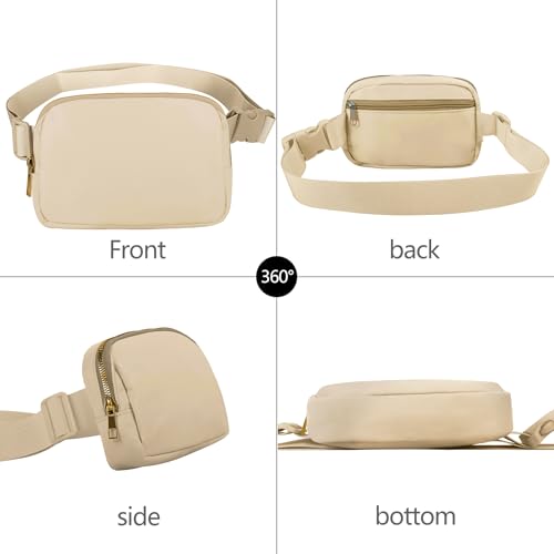 VOROLO Fanny Pack For Women And Men Crossbody Bag Belt Bag with Adjustable Strap Graduation Gifts Khaki - color: Khaki, style: 1 Pack Fanny Pack