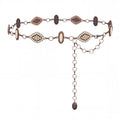 Montana West Rustic Couture's Large Western Concho Metal Belts for Women Cowgirl - color: Alabaster Glow White