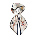 Hair Scarf for Women - 53"x5.3" Purse Scarf, Extra Long Satin Wrap, Versatile Belt & Boho Neck Accessory - color: White Horse
