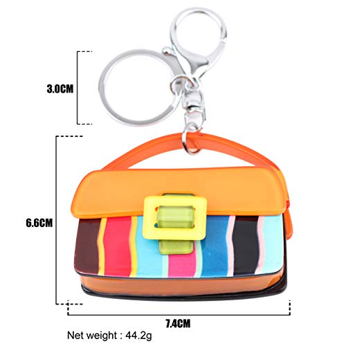 Novelty Mini Tote Bag Key Chain Acrylic Keychain Accessories Car Keys Backpack Purse Charms Gifts for Women Girls Lady