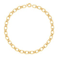 Aobei Pearl 18K Gold Plated Paperclip Chain Choker Satellite Chain Freshwater Cultured Biwa Pearl Pendant Necklace Dainty Turquoise Jewelry for Women - color: Chunky Oval Chain