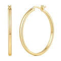 14K Gold Hoop Earrings for Women 14K Gold Earrings for Women Gold Hoop Earring for Womens Hoops Understated Elegance with Smooth Lines Hoops Earring for Womens 20/25/30/35/40/50 mm - size: 35MM