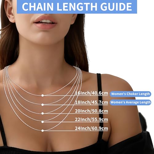 Gacimy 925 Sterling Silver Rope Chain for Women Men, 1.2mm 1.5mm 1.8mm Width 16 18 20 22 24 Inches Length - size: 20 Inches, style: 1.2MM-Width