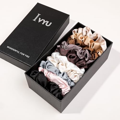 Hair Ties Small Scrunchies for Women's Hair Scrunchies Both for Thick Hair or Thin Hair Curl Hair No Crease Ponytail Holder No Hurt Your Hair - color: 10 Soft Mixed