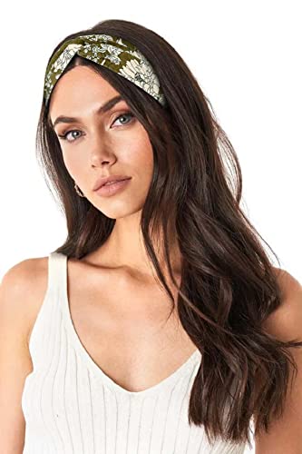 Huachi Boho Headbands for Women Twist Head Band Soft Elastic Hair Bands for Teen Girls Head Wrap Fashion Accessories, Floral Print Plus Solid Colors - color: Boho Print Plus Solid Colors