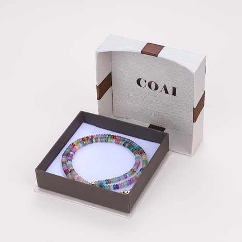 COAI Colorful Gemstone Necklace for Women, Vacation Jewelry Beaded Summer Necklace for Women - style: Beads Necklace