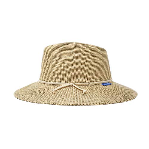 Wallaroo Hat Company Women's Victoria Fedora – UPF 50+ UV Protection, Wide Brim, Packable & Adjustable Sun Hat - color: Tan, size: Medium