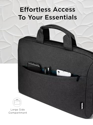 Lenovo Laptop Bag T210, Messenger Shoulder Bag for Laptop or Tablet, Sleek, Durable & Water-Repellent Fabric - size: 17 inch