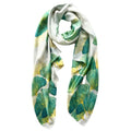 Long Silk Like Scarf Lightweight Satin Scarves Large Sunscreen Shawl Wrap for Women - color: 014.lotus Leaf Green