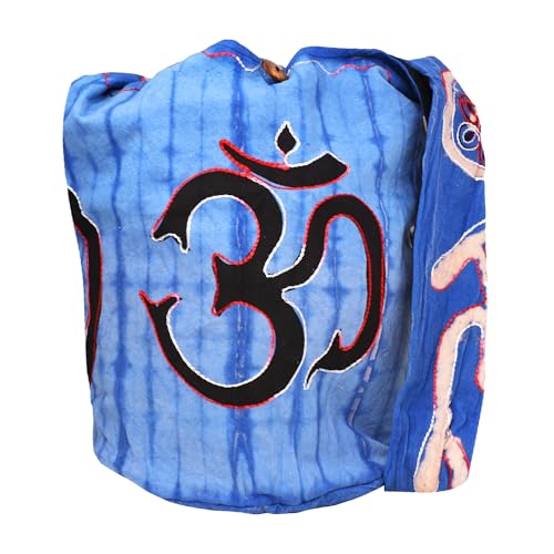 Mandala Crafts Hippie Bag, Large Boho Hobo Purse for Women, Crossbody Shoulder Sling Bags for Indie Style Bohemian Accessory - style: Royal Blue Om