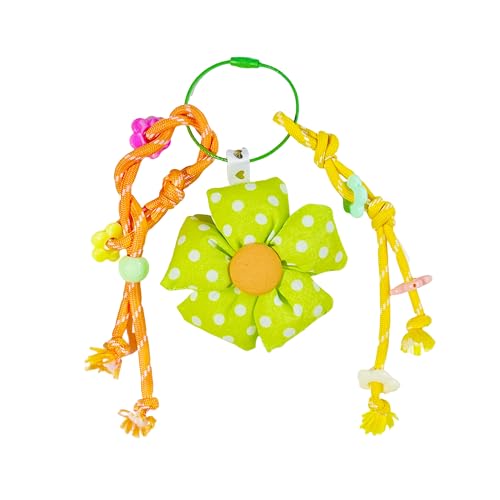 QTMY Cute Flower Braided Keychain Bag Charms for Handbag Purse Backpack Accessories Bogg Bag,306