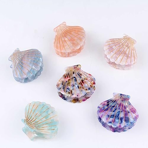Shell Claw Clip,Acetate Hair Clips,Small Hair Clips for Women,Marble Green - color: Marble Green