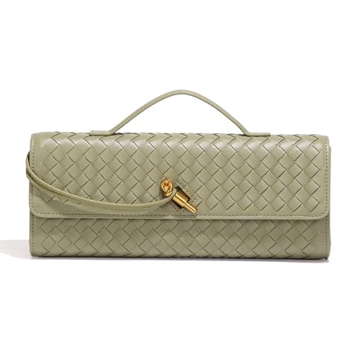 Handmade Woven Evening Bag for Women Casual Clutch Purse Leather Shoulder Handbag Fashion Crossbody Bag