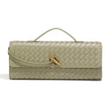 Handmade Woven Evening Bag for Women Casual Clutch Purse Leather Shoulder Handbag Fashion Crossbody Bag