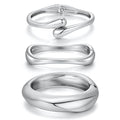 Chunky Gold Bangle Bracelets for Women Trendy 14K Gold Plated Cuff Bracelets Stack, Dainty Gold Bracelet Sets Non Tarnish Fashion Jewelry Gift - style: 3pcs-Silver