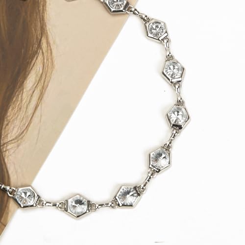 Luvatar Fashion Metal Waist Chain Belt Blouse Dress Sweater Chain Belt… - color: Silver-F45