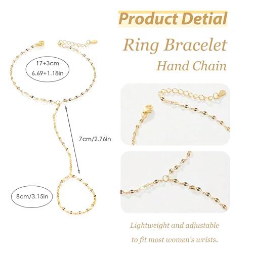 choice of all Hand Chain Bracelet Gold Finger Ring Bracelet Hand Chain for Women Trendy Birthday Jewelry Gifts - color: A5:hand chain