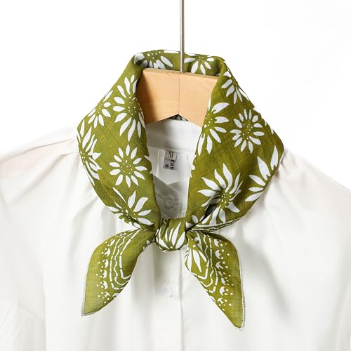STARWHISPER Multicolored 22''x22'' Cotton Bandana for Women and Men Multi-purpose Headband Hair Scarf Protective Coverage - color: S4-mustard