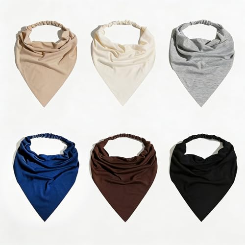 6 Pack Women Hair Scarf Headband, Boho Bandana Headbands for Women, Womens Head Scarves & Cute Bandanas, Soft Comfortable Bandana Headband for Daily & Special Occasions