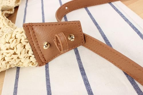 Straw Crescent Crossbody Bag for Women 2026 Summer Beach Woven Shoulder Purse Slouchy Boho Tote Bag Large Capacity