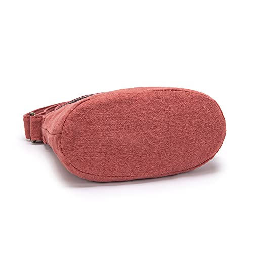 OPQRSTU Women's Retro Small Size Canvas Shoulder Bag Hippie Boho Crossbody Handbag - color: Orange