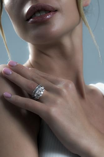 Metal Masters 2 Carat .925 Sterling Silver Radiant Cut Cubic Zirconia CZ Women's Engagement Ring Set Sizes 4 to 11