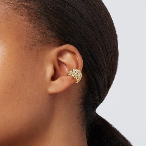 MEVECCO Ear Cuffs Non Piercing For Women 18K Gold Plated Turquiose Pearl Zircons Ear Cuff Earring Clip on Cartilage Fake Hoop Earrings Stack Jewelry Gifts - style: CZ