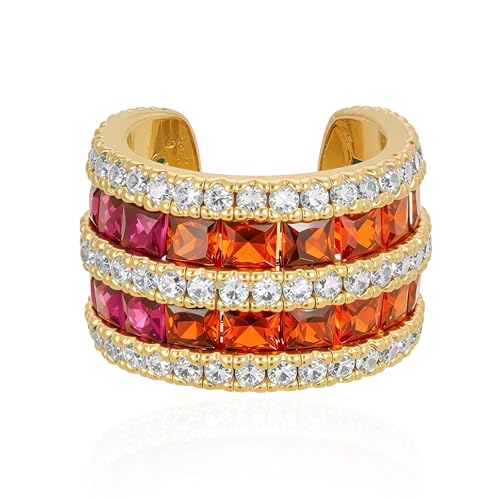 MEVECCO Ear Cuff Non Piercing for Women 18K Gold Plated Dainty Ear Cuff Earring Stacks Cartilage Clip On Wrap Huggie Minimalist Fake Piercings Open Hoops Jewelry Gifts - style: multicolor