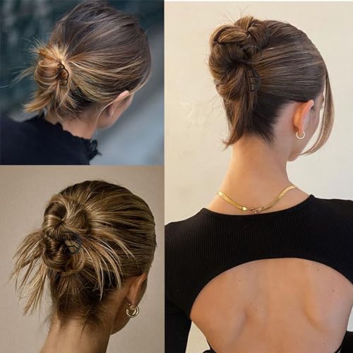 7 Pcs Metal Hair Side Combs Hair Fork Clip Teeth Hair Pin Stick for Updo Bun, U Shape Hair Combs for Vintage Hairstyle Hair Accessories, Fine Hair Combination - color: Fine Hair Series