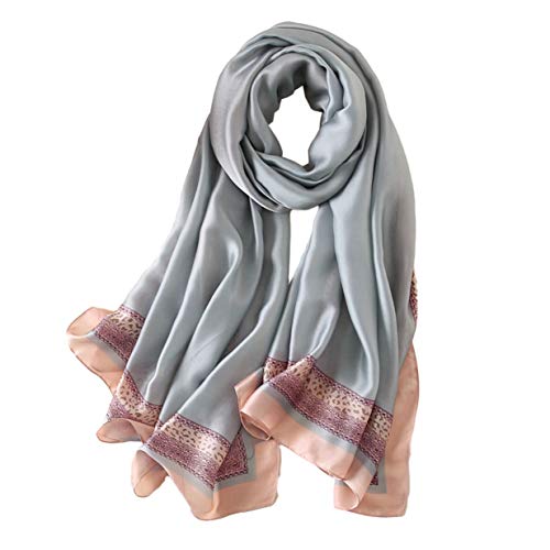 Silk Scarf Mulberry Silk Fashion Scarves Long Lightweight Shawl Wrap … - color: W50