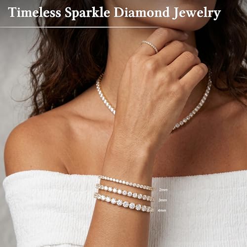 925 Sterling Silver Bracelets for Women Stack, Trendy Tennis Bangle Cuff Jewelry Set 14K Gold Plated, Adjustable Bracelet Set for Wrist Essentials, Women Fashion Watch Band Acecessories - style: Bracelet_3pcs(Gold Tennis Set)