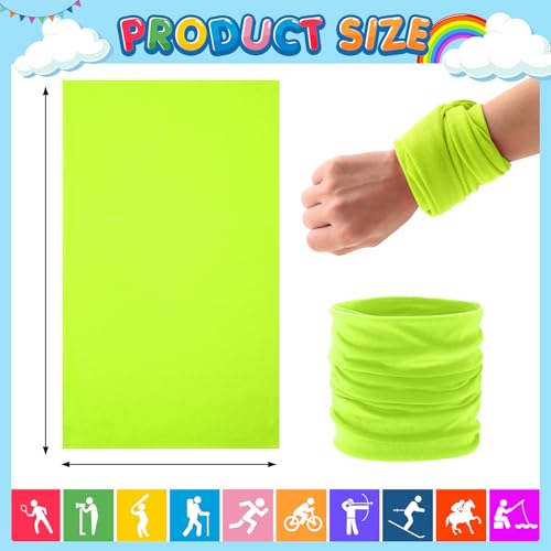 Jiuguva 26 Pcs Neck Gaiter Men Face Mask Headband Boho Head Wrap Headwear Bulk Hiking Seamless Neck Scarf Skull Bandana Women - color: Light Color, style: Basic Style