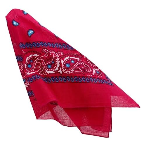 Motique Accessories Two Tone Paisley Bandana - Set of 3 - color: Hot Pink