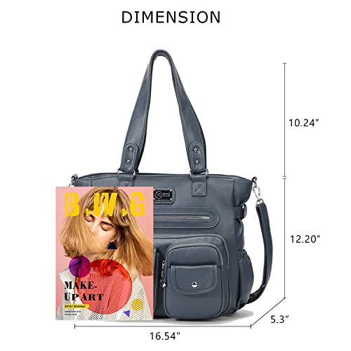 KL928 Large Purses for Women Shoulder Bag Tote Handbags Stylish Vegan Leather Hobo Bags Ladies, A-Black-4 | Large - color: Z-peacock Blue