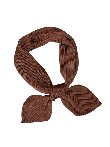 SweatyRocks Women's Large Square Satin Head Scarf Textured Hair Bandana Fashion Hair Scarfs