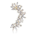 Rhinestone Silver Full Ear Cuff Earrings for Women Ear Clip Wrap Statement Climber Crawler Earrings for Women Hypoallergenic Silver Wedding Jewelry Gifts - color: Gold Left