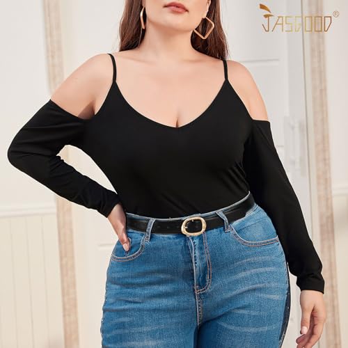 Women Leather Belt for Jeans Pants Ladies Casual Waist Belt Fashion Women Belt with Gold Buckle - color: Gold Black, size: Suit for waist size 30"-34"