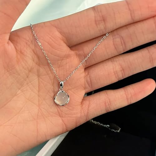 Gold Necklaces for Women Gifts - 14K Gold Plated Necklace for Women Necklaces for Her Tiny Fashion Jewelry for Teens，for Women Friends Jewelry Gifts，Necklace Gold Jewelry Birthday Gifts - style: White Jade Marrow Pendant Necklace