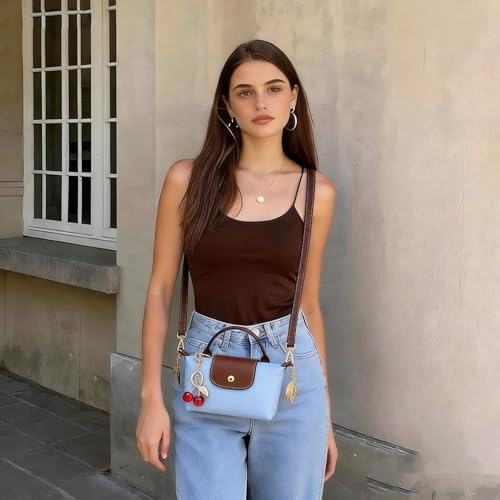 Dreubea Womens Chic Mini Bag Convertible Crossbody & Top-Handle Handbag for Everyday Elegance - color: Light Blue