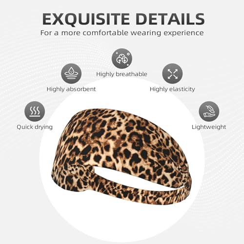 Leopard Print Headband for Women, Fashion Hair Band for Workout, Yoga, Daily Wear - color: 3