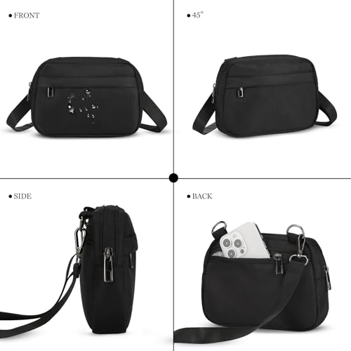 MAXTOP Small Crossbody Bags for Women Belt Bag Fanny Pack with Adjustable Strap - color: Black, style: Small Crossbody Bag
