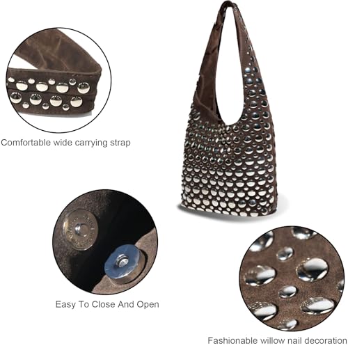 Fashion Handbags and Purses, Beach Shoulder Bags, Travel Braided Top Handle Tote Bag - color: Coffee